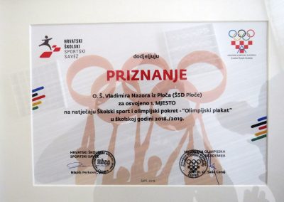 Dodjela priznanja za natječaj HOA-e i HŠSS-a NA TEMU OLIMPIJSKI PLAKAT
