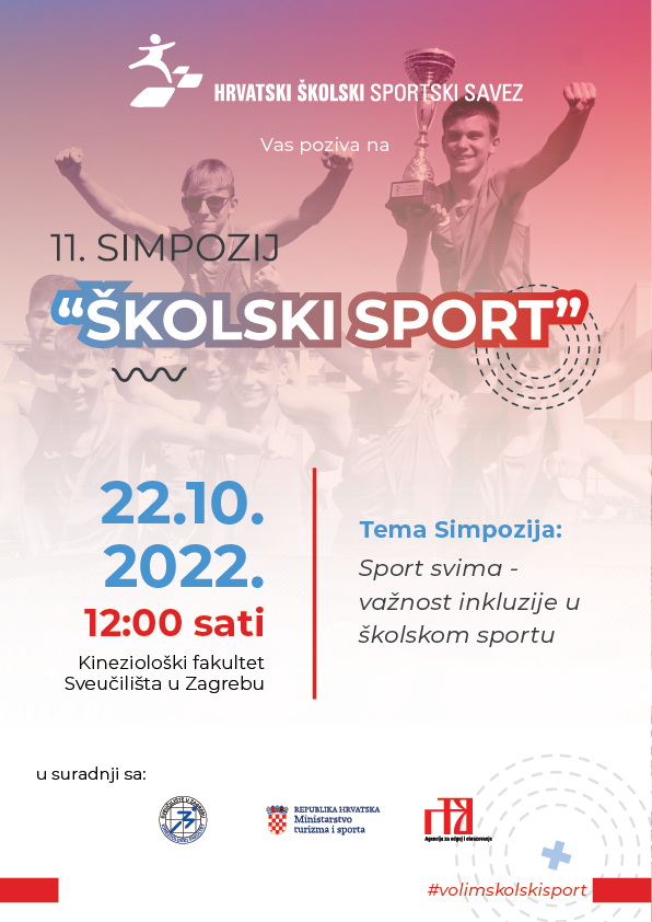 Plakat 11. Simpozija Školski sport 2022.